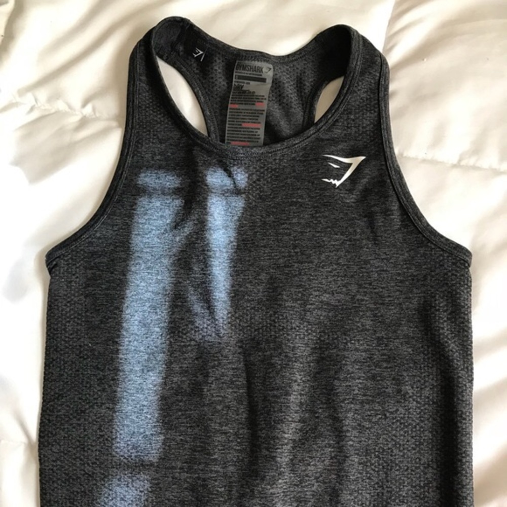 gymshark vital seamless vest in dark charcoal marl